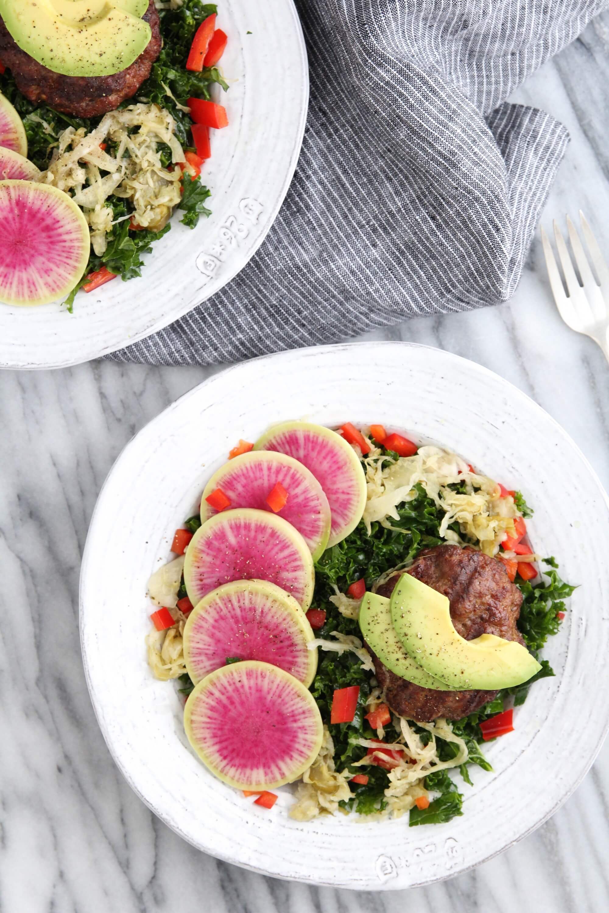 Massaged Kale Burger Salad — Jessi's Kitchen