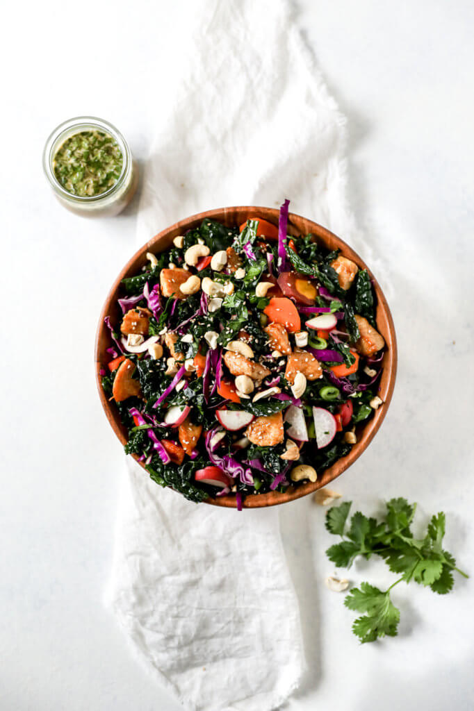 Soy-free Chicken Teriyaki Kale Salad