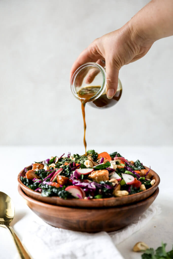 Soy-free Chicken Teriyaki Kale Salad