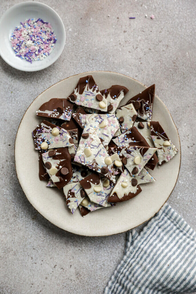 Easy kid friendly chocolate bark